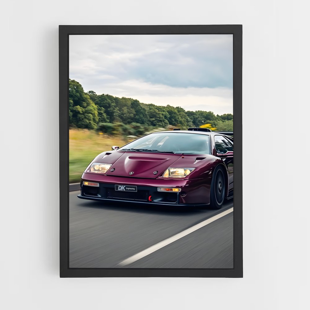 Poster Diablo en Fuite – affiche Lamborghini (vue 2)